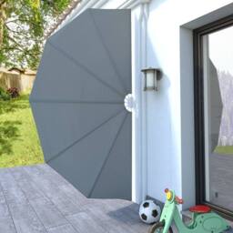 Berkfield Home Durable Collapsible Terrace Side Awning Grey 160 cm