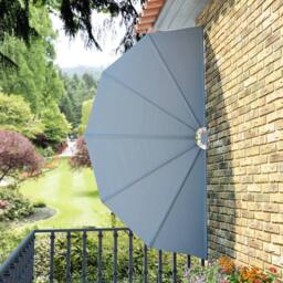 Berkfield Home Durable Collapsible Terrace Side Awning Grey 160 cm - thumbnail 4