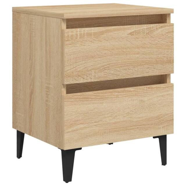 Berkfield Home Bed Cabinet Sonoma Oak 40x35x50 cm Engineered Wood in Light Tan - Size: 40 x 35 x 50 cm - image 1