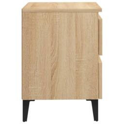 Berkfield Home Bed Cabinet Sonoma Oak 40x35x50 cm Engineered Wood in Light Tan - Size: 40 x 35 x 50 cm - thumbnail 4