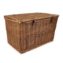 Madison & Mayfair Large Wicker Hamper Basket - Honey in Brown - thumbnail 2