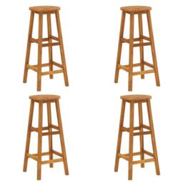 Berkfield Home 5 Piece Garden Bar Set Solid Wood Acacia in Brown - thumbnail 5