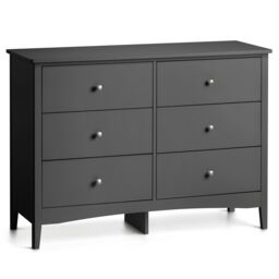 Christow Black Chest of Drawers Modern 6 Drawer Bedroom Storage Unit Furniture Cabinet - thumbnail 2