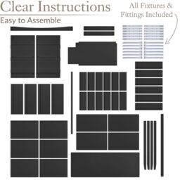 Christow Black Chest of Drawers Modern 6 Drawer Bedroom Storage Unit Furniture Cabinet - thumbnail 6