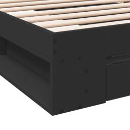 Berkfield Home Modern Bed Frame with Drawer without Mattress Black 90x190 cm Single - thumbnail 8