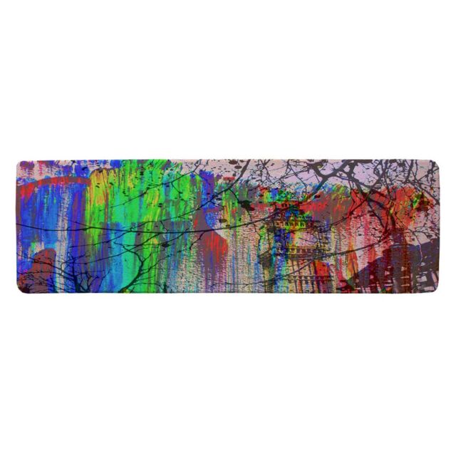 Benjamin Tate Design Big Ben & Trees Painted Runner Rug in Natural - Size: 67 cm x 230 cm - image 1