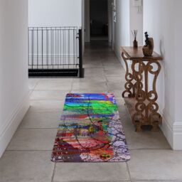 Benjamin Tate Design Big Ben & Trees Painted Runner Rug in Natural - Size: 67 cm x 230 cm - thumbnail 3