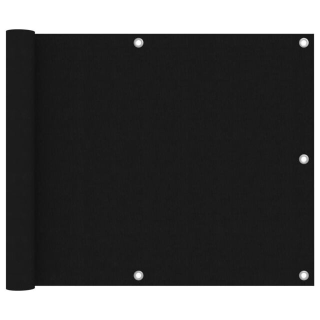 Berkfield Home Balcony Screen Black 75x500 cm Oxford Fabric - image 1