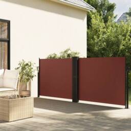 Berkfield Home Retractable Side Awning Brown 120x600 cm - thumbnail 2