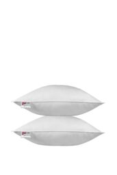 Homescapes Duck Feather & Down Euro Continental Square Pillow Pair - 80cm x 80cm in White - Size: 80 cm x 80 cm - thumbnail 4