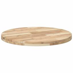 Berkfield Home Table Top Round √ò70x4 cm Solid Wood Acacia in Brown - Size: 70x4 cm - thumbnail 7