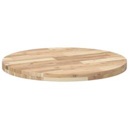 Berkfield Home Table Top Round √ò70x4 cm Solid Wood Acacia in Brown - Size: 70x4 cm - thumbnail 5