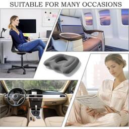 NESTLUNE Inflatable Cushion Seat Pillow Coccyx Orthopaedic Back Pain in Grey - Size: 100 cm x 190 cm - thumbnail 3
