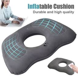 NESTLUNE Inflatable Cushion Seat Pillow Coccyx Orthopaedic Back Pain in Grey - Size: 100 cm x 190 cm - thumbnail 1