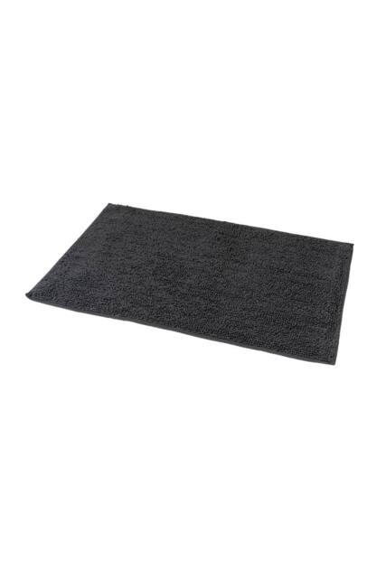 Showerdrape Andorra 100% Cotton Luxury 80 x 50cm Bath Mat in Dark Grey - Size: 80 x 50 cm - image 1