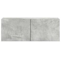 Berkfield Home 3 Piece TV Cabinet Set Concrete Grey Engineered Wood - thumbnail 7
