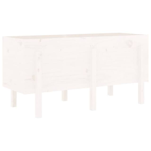Berkfield Home Garden Raised Bed White 121x50x57 cm Solid Wood Pine - Size: 121 x 50 x 57 cm - image 1