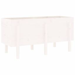 Berkfield Home Garden Raised Bed White 121x50x57 cm Solid Wood Pine - Size: 121 x 50 x 57 cm - thumbnail 6