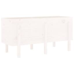 Berkfield Home Garden Raised Bed White 121x50x57 cm Solid Wood Pine - Size: 121 x 50 x 57 cm - thumbnail 1