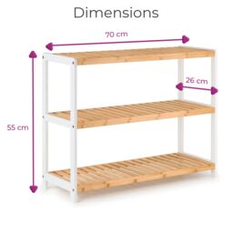 Neo 3 Tier Wooden Shoe Storage in Natural White - thumbnail 7
