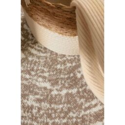 THE RUGS Gloria Round Rug - Cavallo Abstract Short Pile Polypropylene 9 mm in Beige - Size: 160 cm diameter - thumbnail 6