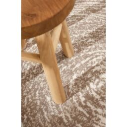THE RUGS Gloria Round Rug - Cavallo Abstract Short Pile Polypropylene 9 mm in Beige - Size: 160 cm diameter - thumbnail 5