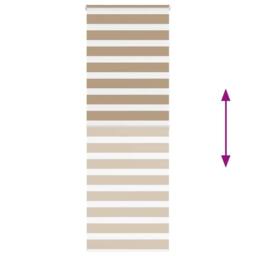 Berkfield Home Zebra Blind Sand Brown 70x200 cm Fabric Width 65.9 cm Polyester - thumbnail 5