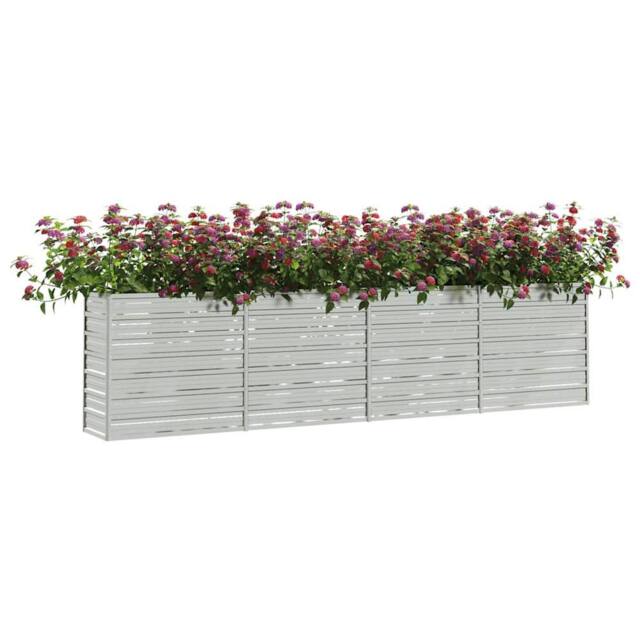 Berkfield Home Garden Raised Bed 320x40x77 cm Galvanized Steel Silver - Size: 320 x 40 x 77 cm - image 1