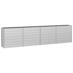 Berkfield Home Garden Raised Bed 320x40x77 cm Galvanized Steel Silver - Size: 320 x 40 x 77 cm - thumbnail 3
