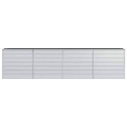Berkfield Home Garden Raised Bed 320x40x77 cm Galvanized Steel Silver - Size: 320 x 40 x 77 cm - thumbnail 4