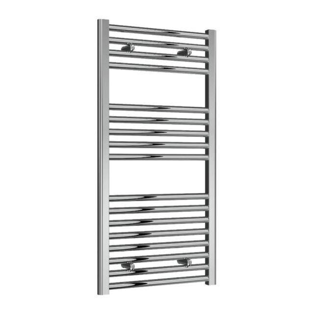 Bathroom Kingdom Diva Chrome Straight Heated Towel Rail 1000x500 in Silver - image 1