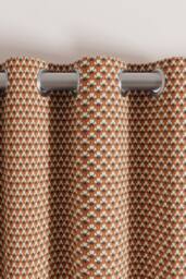 Ted Baker 'Palm Geo' Cotton Lined Curtains in Copper - Size: 228 cm width x 137 cm drop - thumbnail 2