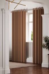 Ted Baker 'Palm Geo' Cotton Lined Curtains in Copper - Size: 228 cm width x 137 cm drop - thumbnail 5