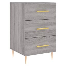 Berkfield Home Bedside Cabinet Grey Sonoma 40x40x66 cm Engineered Wood - Size: 40 x 40 x 66 cm - thumbnail 2