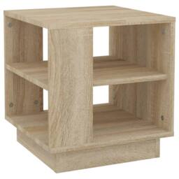 Berkfield Home Modern Coffee Table Sonoma Oak 40x40x43 cm Engineered Wood in Beige - Size: 40 x 40 x 43 cm - thumbnail 3