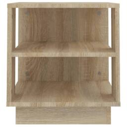 Berkfield Home Modern Coffee Table Sonoma Oak 40x40x43 cm Engineered Wood in Beige - Size: 40 x 40 x 43 cm - thumbnail 6