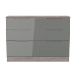 Ready Assembled 2 U Lucca 6 Drawer Wide Chest (Ready Assembled) in Grey - thumbnail 2