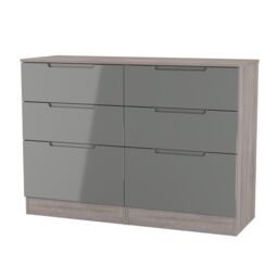 Ready Assembled 2 U Lucca 6 Drawer Wide Chest (Ready Assembled) in Grey - thumbnail 4