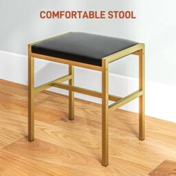 Wyld Haus Taso Kana Black Dressing Table & Stool Set with Illuminated Mirror - thumbnail 9