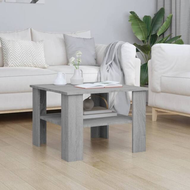 Berkfield Home Coffee Table Grey Sonoma 60x60x42 cm Engineered Wood - Size: 60 x 60 x 42 cm - image 1