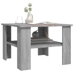 Berkfield Home Coffee Table Grey Sonoma 60x60x42 cm Engineered Wood - Size: 60 x 60 x 42 cm - thumbnail 3