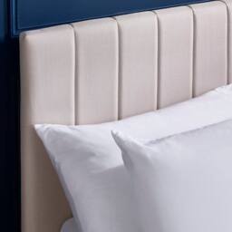 Cheshire Hazel Oatmeal Linen Upholstered Bed Frame - Single (90cm) in Beige - thumbnail 8