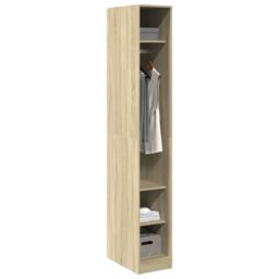 Berkfield Home Wardrobe Sonoma Oak 30x50x200 cm Engineered Wood in Brown - Size: 30 x 50 x 200 cm - thumbnail 3