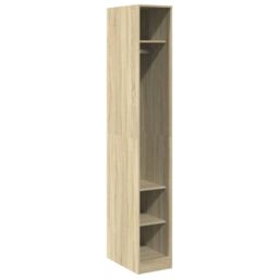 Berkfield Home Wardrobe Sonoma Oak 30x50x200 cm Engineered Wood in Brown - Size: 30 x 50 x 200 cm - thumbnail 2