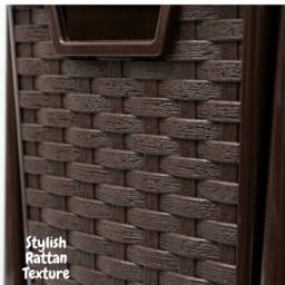 Kelvenix 4 Tier Plastic Choco Brown Medium Rattan Storage Drawers Unit - Size: 0.6m2 - thumbnail 5