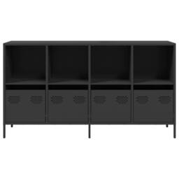 Berkfield Home Sideboard Black 135x39x73.5 cm Cold-rolled Steel - thumbnail 5