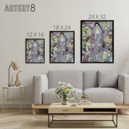 "Artery8 Portrait of Friederike Maria Beer Framed Canvas Wall Art Print Klimt - Size: W12"" x H16""" - thumbnail 4