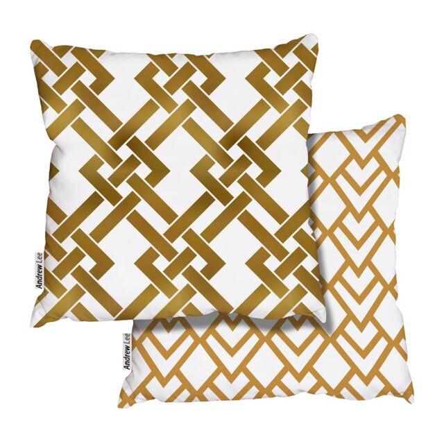 Benjamin Tate Design Gold Geometric Link Collection (Cushion)
