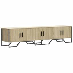 Berkfield Home TV Cabinet Sonoma Oak 180x34x41 cm Engineered Wood in Light Oak - Size: 180 x 34 x 41 cm - thumbnail 3