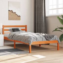 Berkfield Home Beautiful Bed Frame without Mattress Wax Brown 90x190 cm Single S - thumbnail 2